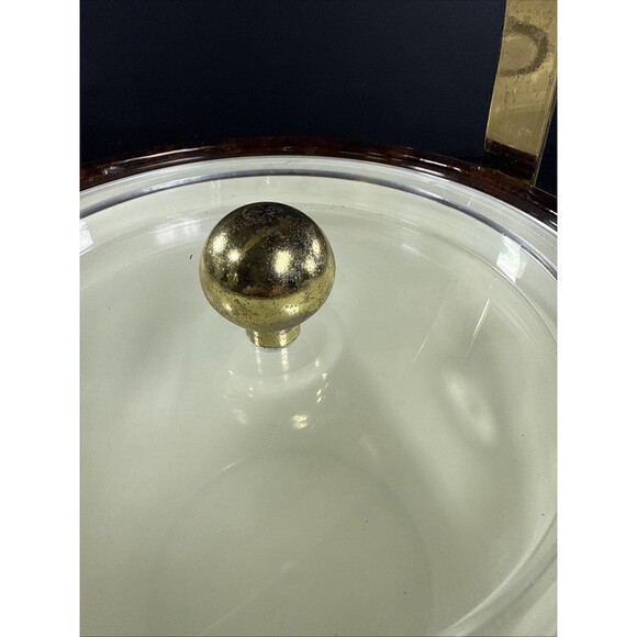 Vintage Mid Century Modern Bar Tortoise Shell Vinyl Ice Bucket Made In USA - Picture 3 of 7